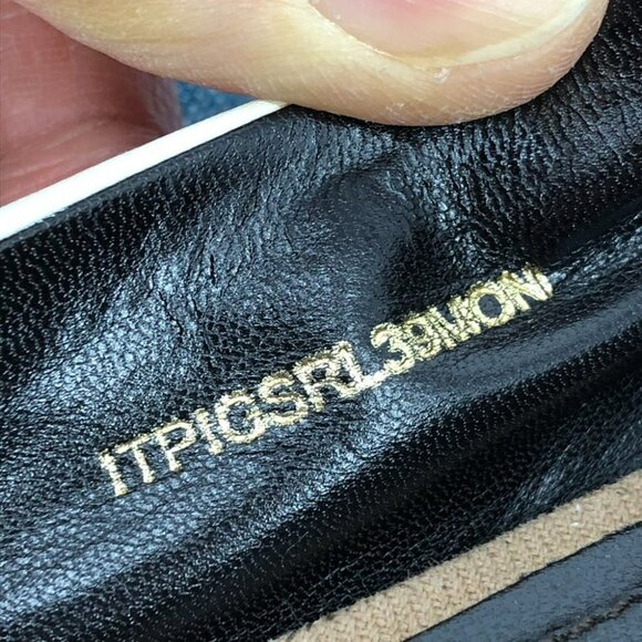 Burberry Off-White Leather Quilted "Stirrup" Buckle Ballet Flats size 39  = 8 - Picture 7 of 13